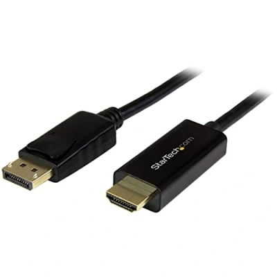 Image de StarTech.com Câble DisplayPort vers HDMI 2m 4K 30Hz Adaptateur DP Convertisseur pour Moniteur 1.2 à Connecteur Verrouillage Cordon Passif (DP2HDMM2MB)