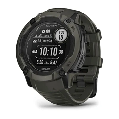 Image de Garmin Instinct 2X, Solar Montre GPS Robuste et connectée Moss Boîtier 50 mm