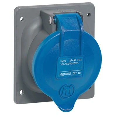 Image de Legrand 052718 Plastique Prise à Entraxes Unifiés Fixe Hypra IP44, 32A, 200V 250V, 2P+T