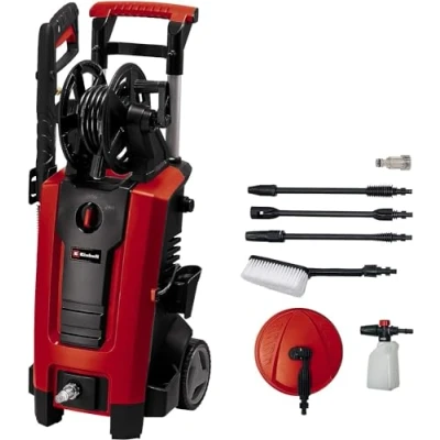 Image de Einhell Nettoyeur haute pression TE HP 140 (1900W,140 bar, max. 420 L/h, système modulaire raccord rapide, y compris tuyau pression, pistolet, lance, diverses buses, réservoir de pulvérisation)