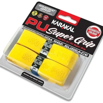Image de Karakal Universal PU Poignée de Substitution Pack 2, Colors Yellow