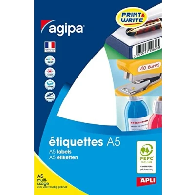 Image de APLI 100313 Etui 192 étiquettes multi usage 70 x 37 mm Coins droits Couleur: Blanc
