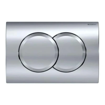 Image de Geberit Delta01 plaque de déclenchement double touche, chrome brillant (115.107.21.1) 115.107.21.1
