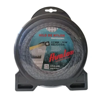 Image de Avalon Fil hélicoïdal en Nylon Universel pour débroussailleuse et Tondeuse (2,7 mm x 70 m)