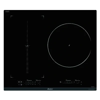 Image de Sauter SPI9547B Plaque Induction Table de Cuisson Encastrable Noir 3 Foyers 7400W Dimensions Encastrement : 56x49cm Espace Grand Plat et Foyer 28 cm Fabriqué en France