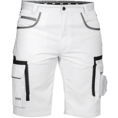 Image de Uvex Tune Up Pantalons Courtes de Travail pour Hommes Shorts Cargo Bermuda Multiples Poches,Blanc,42