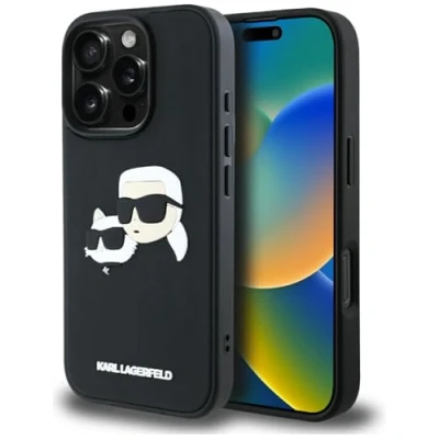 Image de CG MOBILE Karl Lagerfeld HC 3D Coque en caoutchouc pour iPhone 16 Pro Max Noir