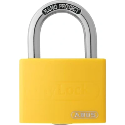 Image de Abus T65AL/40 Mylock Cadenas en Aluminium Jaune H 22 x Ø 6,5 mm 508684