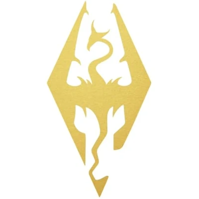 Image de Skyrim Dragon L 0133 (Or) // Autocollant JDM Style Transfert de Vinyle