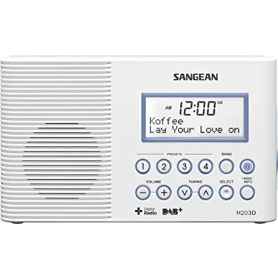 Image de Sangean H203D Radio/Radio réveil, Blanc