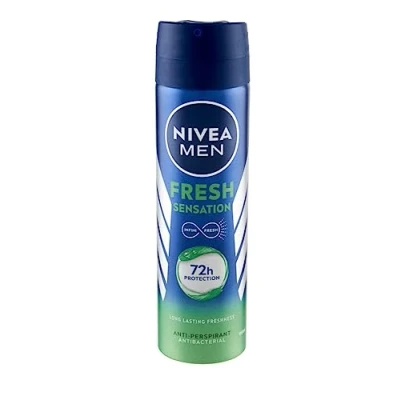 Image de NIVEA MEN Fresh Sensation spray 150 ml, Déodorant homme pour une protection jusqu&#039;à 72 h, avec technologie INFINIFRESH, anti transpirant sans alcool éthylique