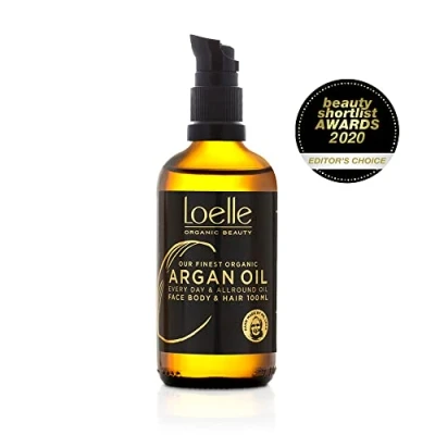 Image de Loelle Huile d&#039;Argan 100% Pure, Pressée à Froid Argan Bio pour Cheveux, Visage, Mains Corporelle Hydratante dans un Flacon Pompe Récolté la Main au Maroc (100ml)