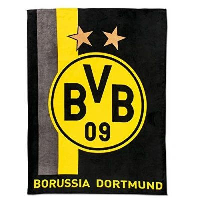 Image de Borussia Dortmund,Couverture polaire à rayures, noir jaune