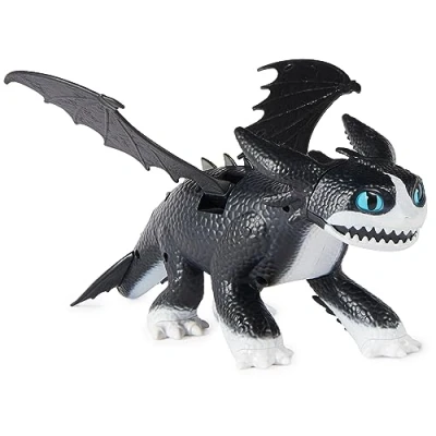 Image de Dragons DreamWorks Interactive Fire and Flight Thunder Figurine avec Effets Lumineux et sonores 30,4 cm pour Enfants à partir de 4 Ans