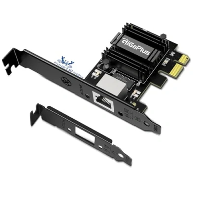 Image de Carte réseau PCIe 2,5 Go, Adaptateur d&#039;interface Ethernet GiGaPlus 2500 Mbps, avec Realtek RTL8125B, Wake on LAN, Compatible NIC G Windows/Linux/Mac OS