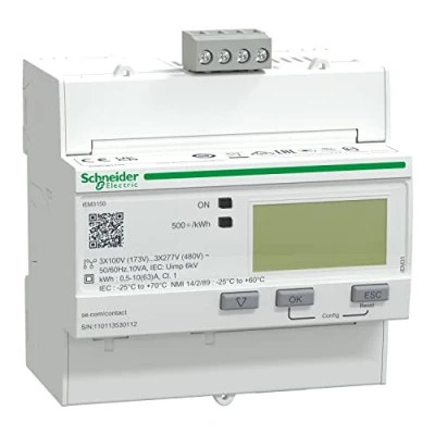 Image de SCHNEIDER Medidor iEM3150 63 A CL 1 Modbus Blanc 69 x 95 90 mm