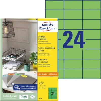 Image de Avery 3449 Étiquettes Sans Cadre Vert