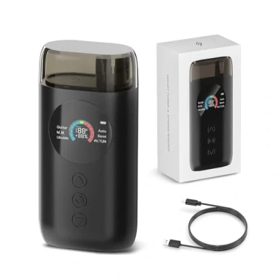Image de Enya Accordeur de guitare automatique intelligent Écran LCD couleur Métronome et manivelle à cordes Pour électrique, acoustique, ukulélé, banjo, mandoline Noir