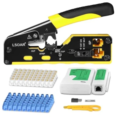 Image de Lsoar RJ45 Kit de pince à sertir pour fiches réseau CAT5/CAT6/CAT7
