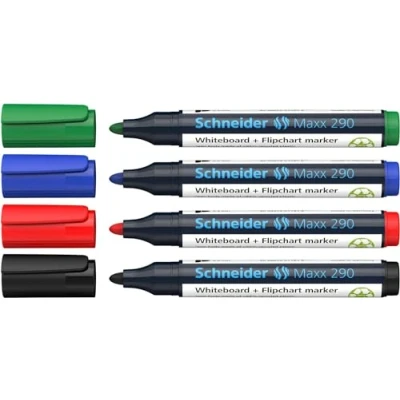 Image de Schneider Assortiment de 3 + 1 marqueurs pour tableau