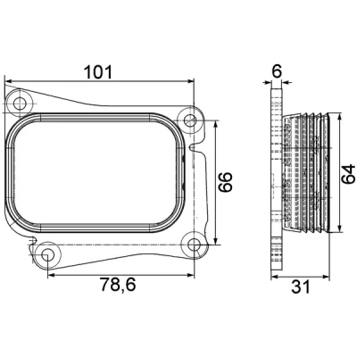 Image de MAHLE ORIGINAL CLC 111 000S Radiateur d&#039;Huile MERCEDES BENZ: Classe C Berline, E Sprinter 3.5 T Van