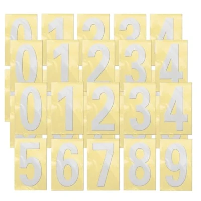 Image de Numéros adhésifs Résistants aux intempéries Réfléchissants Grands chiffres En vinyle Étanche Pour boîtes lettres De 0 à 9 7,3 cm