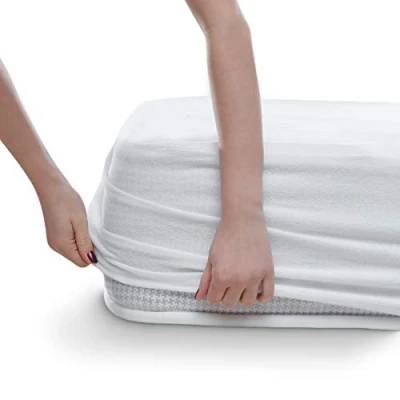 Image de Alreya Protège Matelas 140 x 200 cm Imperméable Alèse 140x200 en Coton Respirant avec 4 Coins Elastiques Certifié Oeko TEX Hypoallergénique