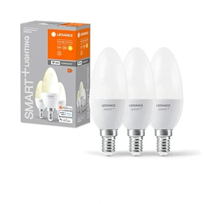 Image de LEDVANCE Lampe LED intelligente avec technologie WiFi, E14 base, optique dépolie ,Blanc chaud (2700K), 470 Lumen, Remplacement de la traditionnelle 40W Ampoules 3 Pack