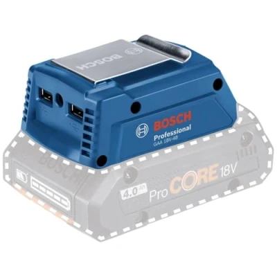 Image de Bosch Professional Chargeur système 18 V GAA 48 (adaptateur de charge USB compact, avec 2 x 2,4 A courant charge)