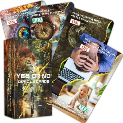 Image de BAIYOOBAI Oui ou non Oracle Cards, Clarifier les situations de vie Deck,Oracle Cards for Beginners, simplifiez vos décisions instantanément