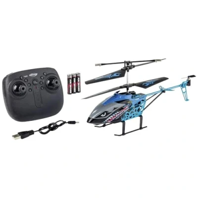 Image de Carson 500507173 Easy Tyrann 280 2.4G 100% RTF Bleu RC Heli, Hélicoptère télécommandé, Modèle Robuste (Ready to Fly) pour débutants, Batteries incluses, Enfants à partir de 12 Ans