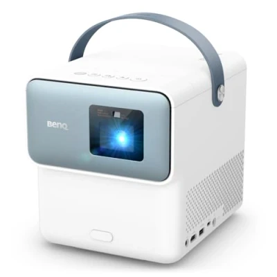 Image de BenQ GP100 Vidéoprojecteur Portable, 1000 lumens ANSI, Android TV11,Netflix Préchargé,Wi FI 6, Bluetooth 5,Chromecast et AirPlay, Auto Focus Keystone 2D Auto,2.1 20 W Haut parleurs Basses sans Fil