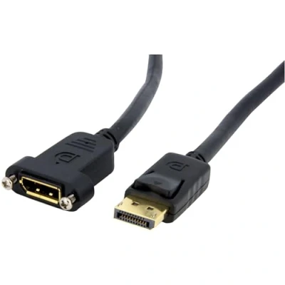 Image de StarTech.com Câble DisplayPort à Montage sur Panneau de 91cm 4K x 2K d&#039;Extension DP 1.2 M/F Vidéo avec Connecteur pour Moniteur Neuf