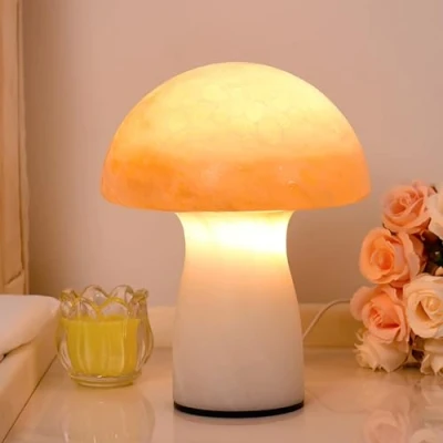 Image de Lampe de Table Champignon avec câble, LED à intensité Variable, Moderne Chevet Créative Lecture Veilleuse 3000K 6000K pour Chambre,B