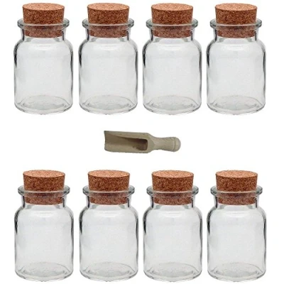 Image de Viva Haushaltswaren Petits Articles ménagers : Lot de 8 x Pots à épices/boîtes., Verre, 150ml