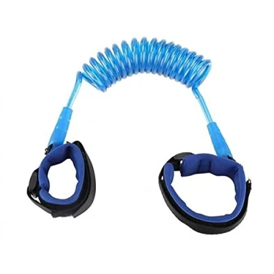 Image de PARENCE. Bracelet de Sécurité pour Enfants à Double Liens,Harnais Velcro qui Augmente le Rayon du Bras Parental, Anti Perte, Evenements Foule, Personnes Mobilité Réduite,1m65 coloris aléatoire