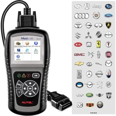 Image de Autel MaxiLink ML519 Outils de Diagnostic Voiture OBD2 Scanner Prend en Charge Les 10 Modes Test OBD II avec Amélioré Mode 6, Can EOBD Reader Lecteur Code Erreur Version Améliorée AL319