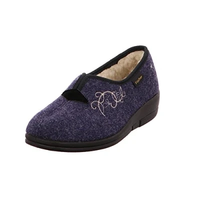 Image de Fischer Femme Dora Chaussons Bas, Bleu (Blau 555), 42 EU