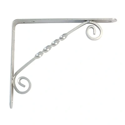 Image de Amig Équerre d&#039;étagère murale Console pour étagère Support en Acier Coleur: Gris Métallisé Dimensions: 250 x 200 Poids max.: 60 kg