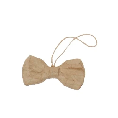 Image de Décopatch NO046Cpack Un Lot de 5 supports en papier brun pulpé 1,5x8,5x5 cm, Noeud papillon à suspendre