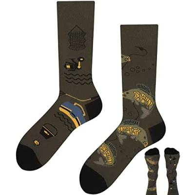 Image de TODO Chaussettes amusantes avec motif, multicolores, colorées, loufoques, pour exprimer votre joie de vivre, 43 46