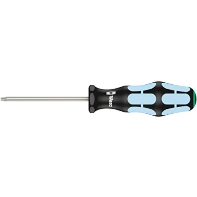 Image de Wera 05032053001 3367 Tournevis pour vis TORX, acier inoxydable, TX 15 x 80 mm, Noir/Ice bleu