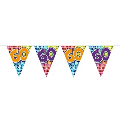 Image de Mini Flag Line Sling 60 ans Blocs d&#039;anniversaire 3 mètres