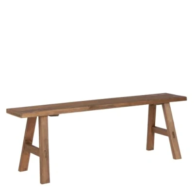 Image de Mica Decorations Bold Petit Banc en Bois l 108 x 29,5 H 36,5 cm recyclé Marron