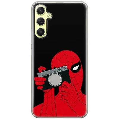 Image de ERT GROUP Coque de téléphone Portable pour Samsung A34 5G Original et sous Licence Officielle Marvel Motif Spider Man 026 Parfaitement adapté à la Forme du Portable, en TPU