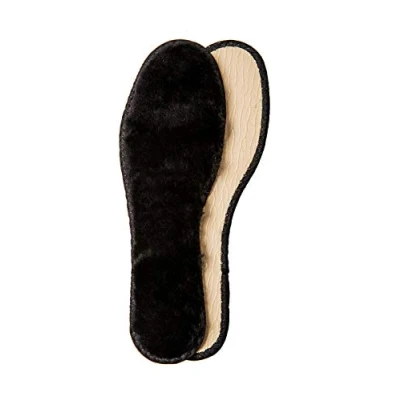 Image de Kaps Semelles intérieures en cuir d&#039;agneau naturel avec couche antidérapante et Texon, soies souples ourlet coton, pour hommes femmes, fabriquées Europe, Arctic (43 EU)
