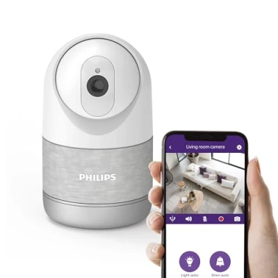 Image de Caméra motorisée et connectée PHILIPS 531051 Intérieure Résolution 2K WelcomeEye Look Neuf