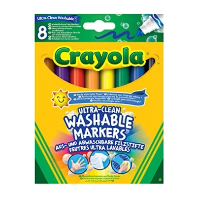 Image de Crayola Ensemble de marqueurs Ligne large (lavable ultra propre) 8 pcs