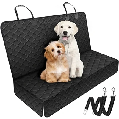 Image de UIHOL Housses Protection de Siège Voiture pour Chien, Protège Arrière Chien avec Fenêtre Visualisation, Imperméable des Rayures Banquette Universelle Voitures Coffre et VUS