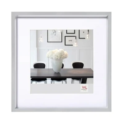 Image de walther design cadre photo argent 30 x cm avec passe partout, plastique style acier ES330S